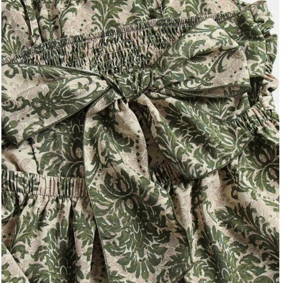 Boho Green Floral Maxi Dress – Size M - Picture 2 of 3